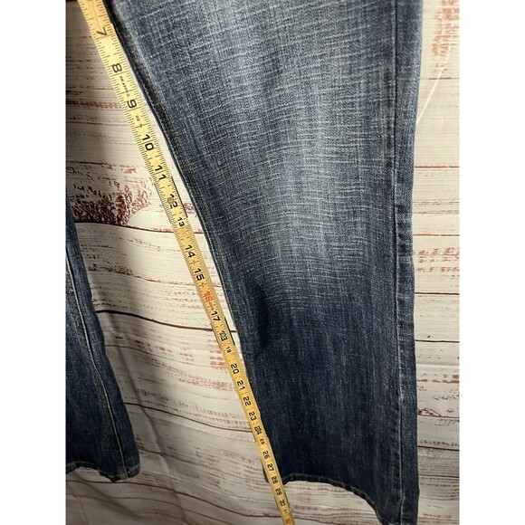 Department Of Peace Bootcut Jeans Womens 14 Blue Denim Cotton Stretch Dark Wash - Picture 5 of 10